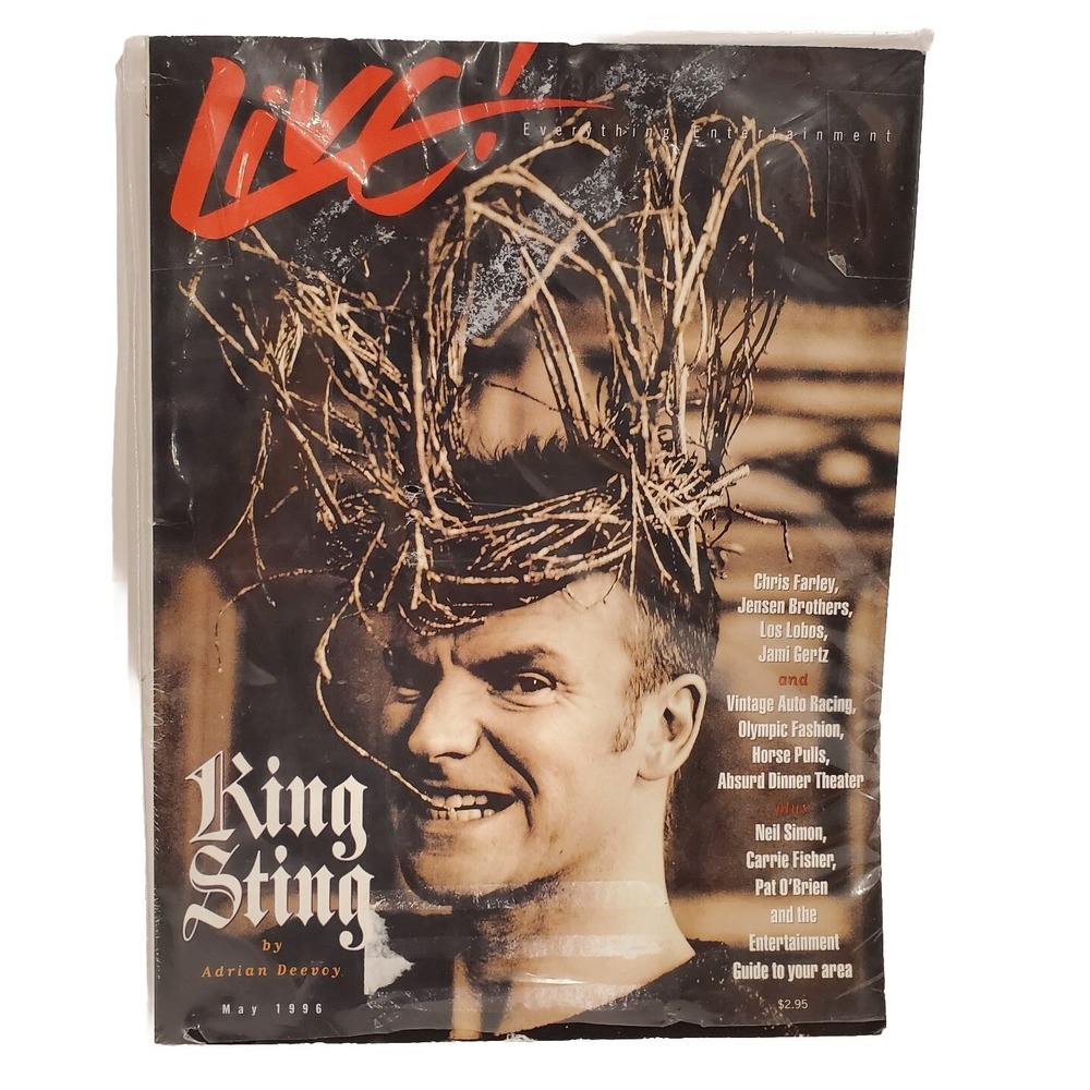 Live Everything Entertainment Magazine May 1996 Sting Chris Farley Jensen Bros